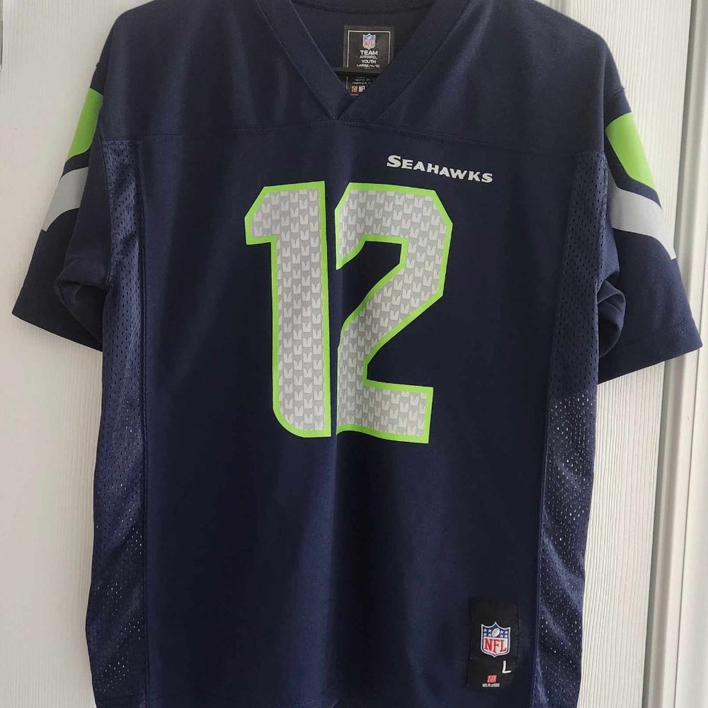 Seattle Seahawks Jersey Youth Size Large (14-16) Fan #12 Nike NFL Football
